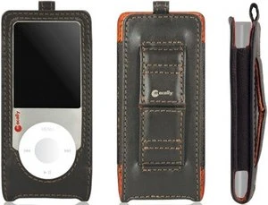 Macally Lederschutzhülle für iPod nano 4G braun