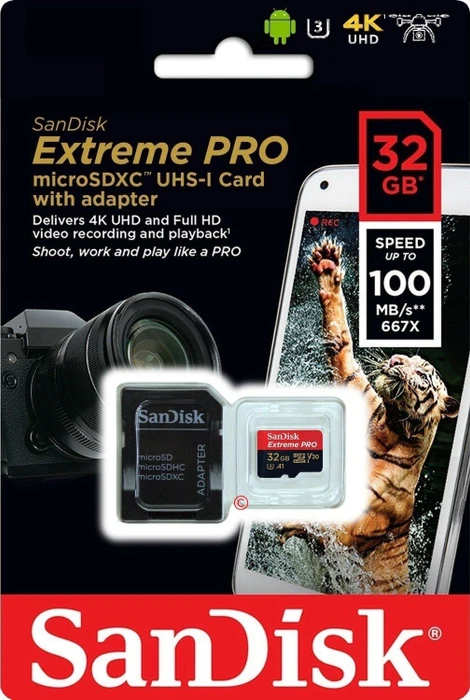 SanDisk Extreme PRO R170/W90 64GB Kit, UHS-I U3, A2, Class 10