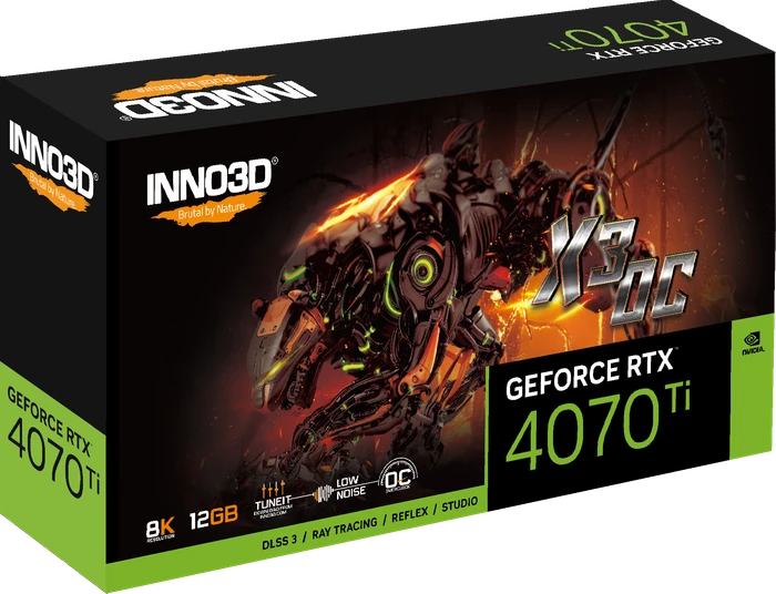 INNO3D GeForce RTX 4070 Ti X3 OC, 12GB GDDR6X, HDMI, 3x DP