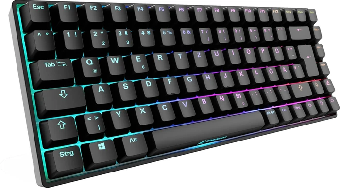 Sharkoon Skiller SGK50 S3, schwarz, LEDs RGB, hot-swap, Gateron YELLOW, USB, DE