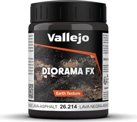 Vallejo Diorama Effects Earth Texture black lava, 200ml