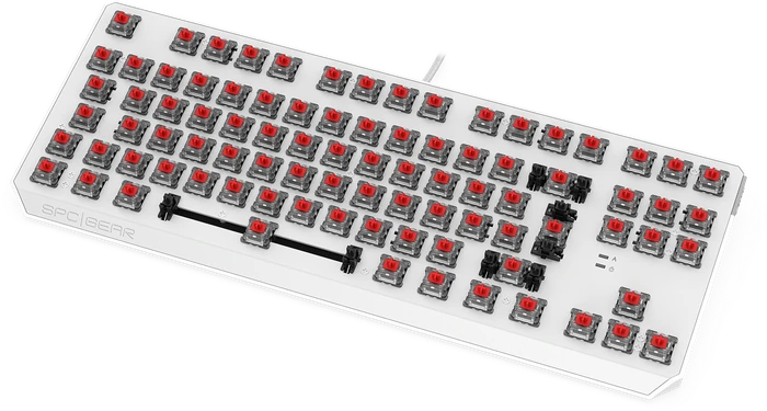 Endorfy SilentiumPC SPC Gear GK630K, PBT, LEDs RGB, Onyx White Tournament, Kailh RED, USB, DE