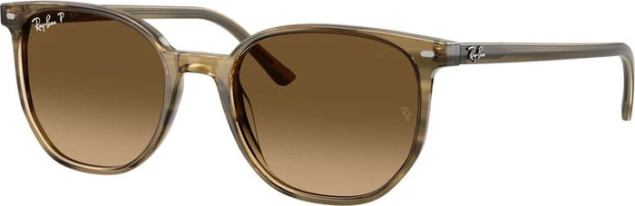 Ray-Ban RB2197 Elliot polished striped green/polarized brown gradient