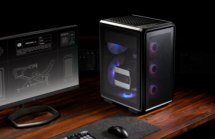Cooler Master MasterFrame 400 Mesh, schwarz, Glasfenster