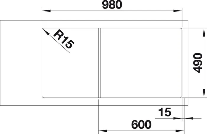 Blanco Axia III XL 6 S InFino Becken reversibel mit Ablauffernbedienung anthrazit inkl. Glasschneidebrett