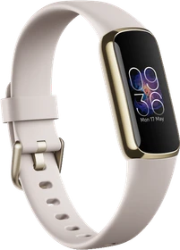 Fitbit Luxe Aktivitäts-Tracker lunar white/soft gold stainless steel