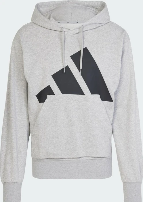 adidas Essentials Big Logo French Terry Hoodie medium grey heather/black (Herren)
