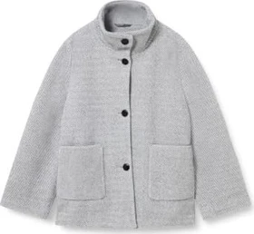 Tom Tailor Jacquard Stehkragen Jacke medium silver grey melange (Damen)