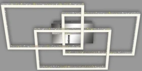 Briloner Frame LED Deckenleuchte 57W 52cm alu/chrom