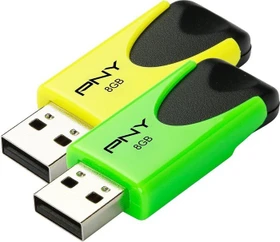 PNY Attaché 4 Twin 8GB, USB-A, USB 2.0, 2er-Pack
