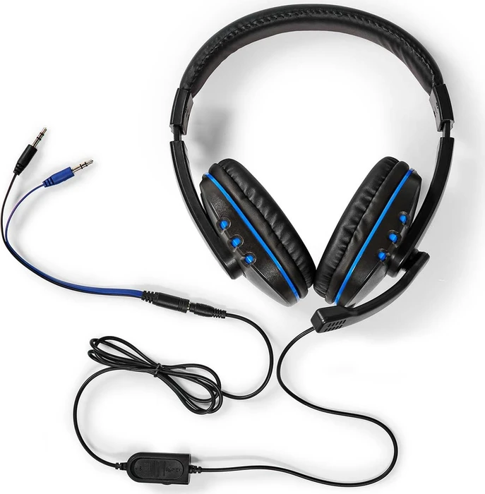 Nedis 5in1 Gaming Combo Kit, Tastatur, Headset, Maus und Mousepad, USB, US