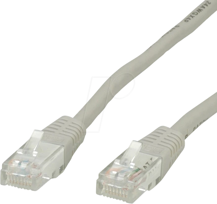 Value Patchkabel, Cat6, U/UTP, RJ-45/RJ-45, 1m, grau