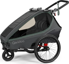 Qeridoo Kidgoo 2 Fahrradanhänger ivy green (Modell 2023)