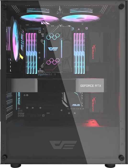 DarkFlash DK100 Black, Glasfenster