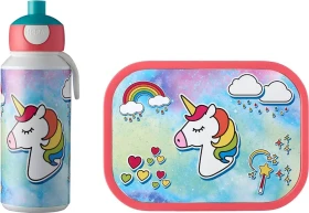Mepal Campus Trinkflasche & Brotdose Pausen-Set Unicorn, 2-tlg.