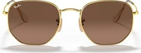 Ray-Ban RB3548N Hexagonal Flat Lenses 51mm gold/brown gradient