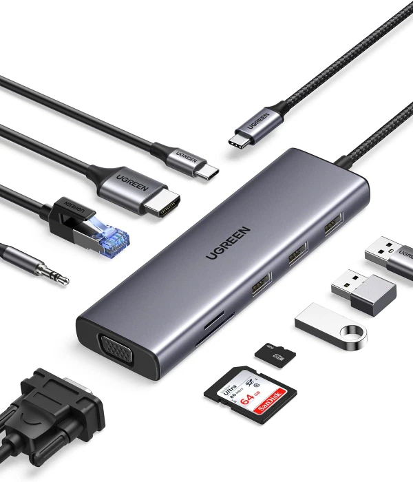 Ugreen 10-in-1 USB-C Hub, USB-C 3.0 [Stecker]