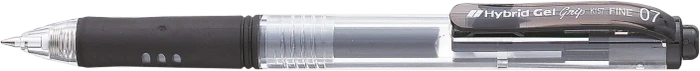 Pentel Hybrid Gel Grip K157 0.7mm/0.35mm Gelroller schwarz/transparent