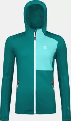 Ortovox Fleece Hoody Funktionsjacke pacific green (Damen)