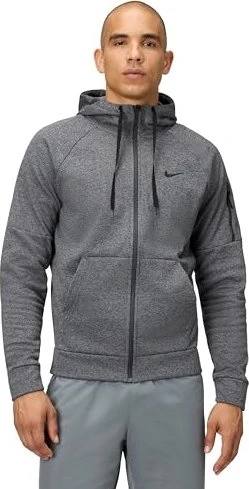 Nike Therma-FIT Fitness Sweatshirt charcoal heather/dark smoke grey/black (Herren)