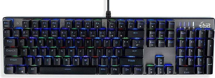 MediaRange Gaming Series GS101 Mechanical Gaming Keyboard, schwarz/silber, USB, DE