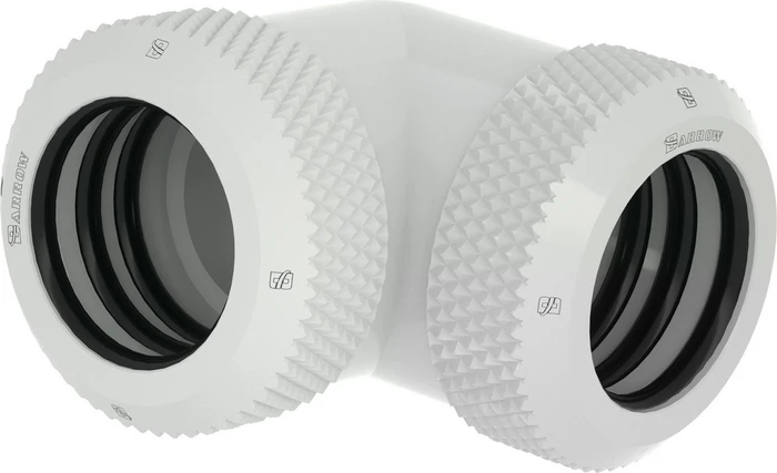 Barrow TWT90KNS-K14 90° Verbinder für 14mm Hard Tubes, weiß