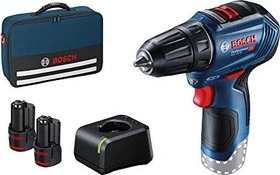 Bosch Professional GSR 12V-30 Akku-Bohrschrauber inkl. Tasche + 2 Akkus 2.0Ah