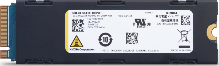 KIOXIA EXCERIA Heatsink SSD 4096GB, M.2 2280 / M-Key / PCIe 4.0 x4, Kühlkörper