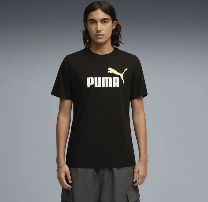 Puma Essentials 2 Colour No. 1 Logo T-Shirt kurzarm puma black/apple spritz (Herren)