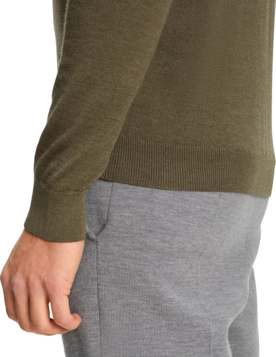 Falke Basic Apparel V-Ausschnitt Pullover wood mel. (Herren)