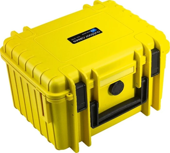 B&W International Outdoor Case Typ 2000 Koffer gelb mit Schaumstoffeinsatz