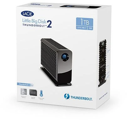 LaCie Little Big Disk Thunderbolt 2, 1TB, Thunderbolt 2 / Mini DisplayPort 1.2