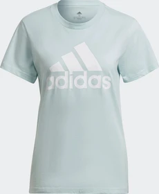 adidas Loungewear Essentials Logo T-Shirt kurzarm almost blue/white (Damen)