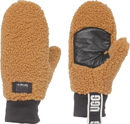 UGG UGGfluff Mitten With Logo Tape Handschuhe chestnut (Damen)