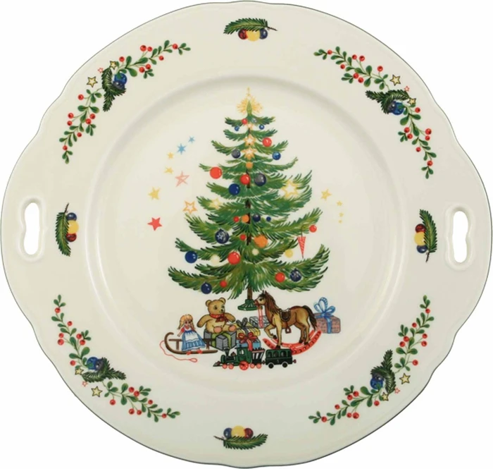 Seltmann Weiden Marie-Luise Weihnachten 43607 Kuchenplatte mit Griff 27cm