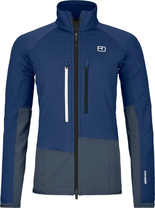 Ortovox Fleece Rib Funktionsjacke blue nunatak (Damen)