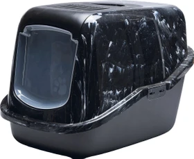 Savic Nestor Katzentoilette, black/white marble