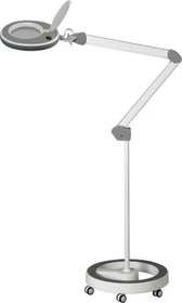 Lumeno LED Lupenleuchte 8215, 5 Dioptrien, 2,25x, mit Rollstativ weiß/grau
