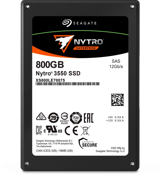 Seagate Nytro 3050 - 3DWPD 3550 Mixed Workloads 800GB, ISE, 2.5" / SAS 12Gb/s