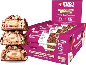 MaxiNutrition Creamy Core Protein Riegel Strawberry Yoghurt 540g (12x 45g)