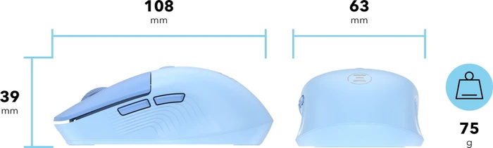 Eternico MSB270 Wireless Office Mouse blau, USB/Bluetooth