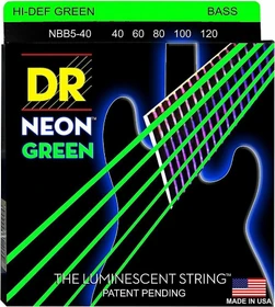 DR Strings Neon Green Bass Light 5-String