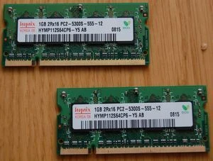 SK hynix SO-DIMM 1GB, DDR2-667, CL4