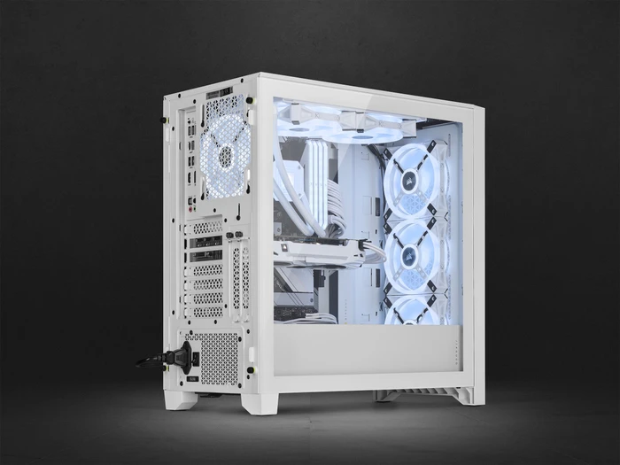 Corsair 4000D RGB Airflow QL Edition, weiß, Glasfenster
