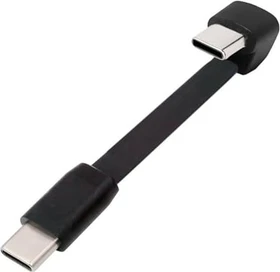 NFHK/Jimier USB Kabel, Angled Flat Cable, USB 2.0, 480Mb/s, 65W, USB-C [Stecker] auf USB-C [Stecker], 180° U-Form gewinkelt, 6cm (NF-UC-063-OM)