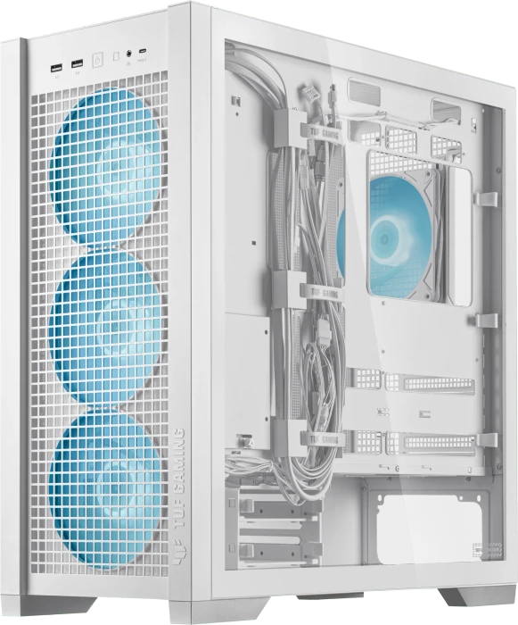 ASUS TUF Gaming GT302 ARGB, weiß, Glasfenster