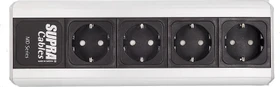 Supra Cables LoRad MD04-EU MK3 mit Netzfilter, 4-fach, silber/schwarz