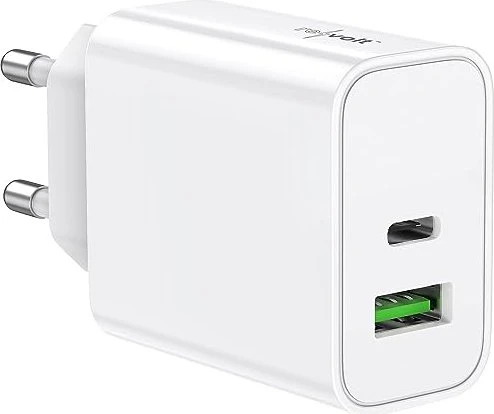 Revolt USB- & Notebook-Netzteil mit USB-C PD und USB-A QC 30W weiß