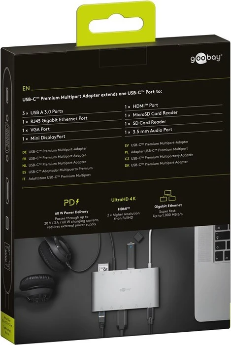 goobay USB-C Multiport-Adapter, USB-C 3.0 [Stecker]