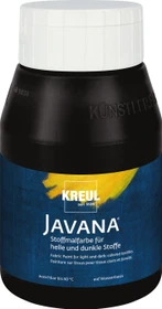 Kreul Javana Stoffmalfarbe für helle und dunkle Stoffe, schwarz, 500ml